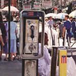 acrylic on watercolor paper|Private Collection|19 ½" x 29 ½"|mounted on board|ORCHARD STREET PAYPHONE|2004